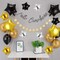 30-Pack 10in Black, Gold & Silver Star Foil Balloons – Mylar Party Decor for Wedding & Birthday